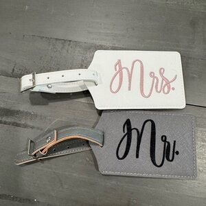 Mr. and Mrs. Luggage Tags